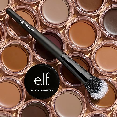 Miniatura 3 de e.l.f. Brocha para rubor masilla, brocha de maquillaje para fórmulas de masilla y crema, aplica fácilmente rubor y bronceador para un aspecto