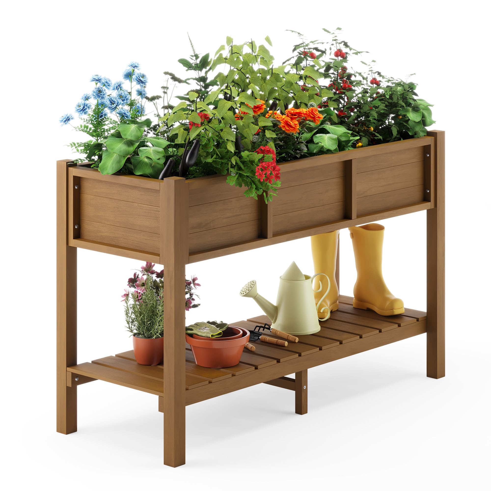 LUE BONA Raised Planter Box with Legs 45x18x29 HDPS