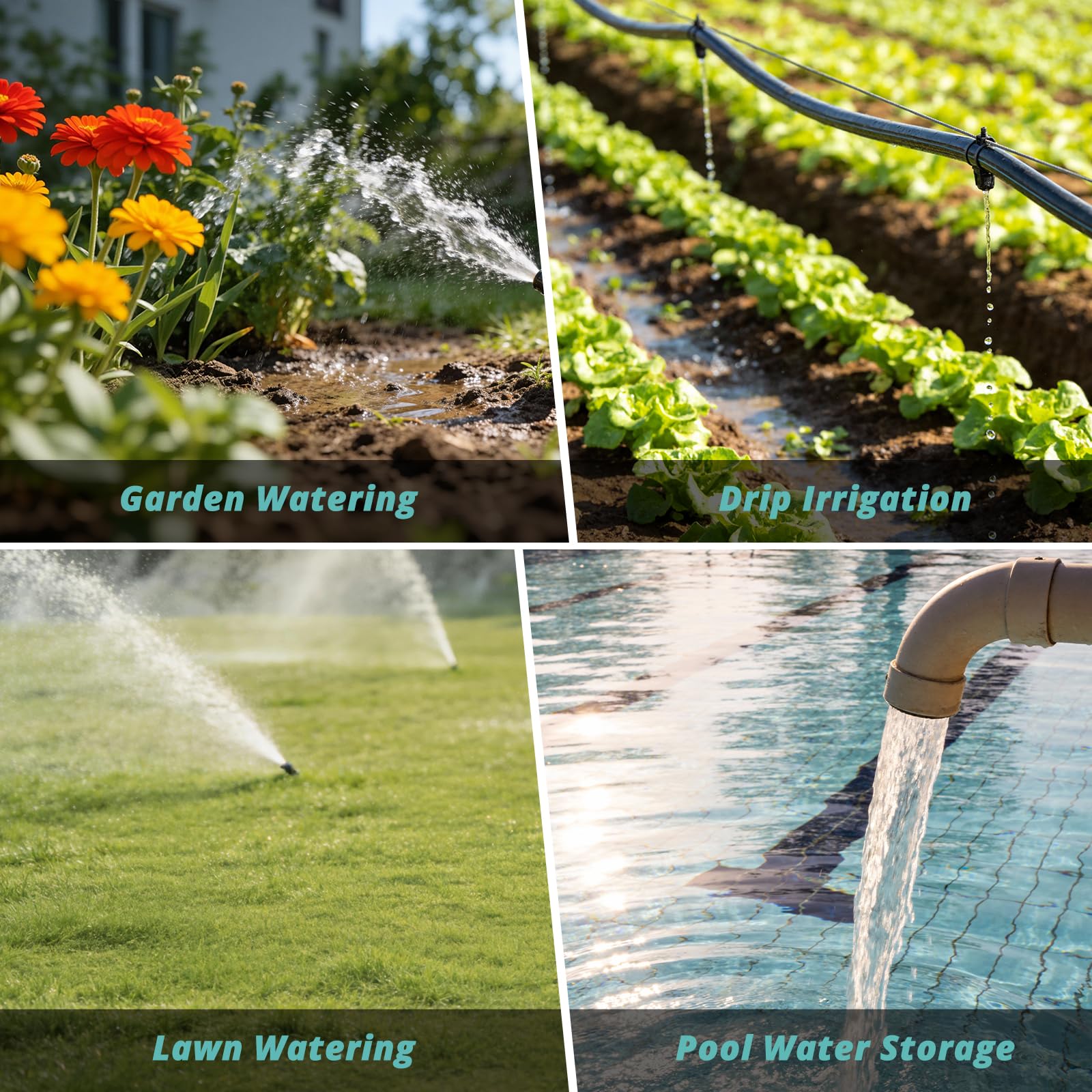 QUOBAS Timer per irrigatore per tubo da giardino, programmabile in ottone, timer digitale dell'acqua con ritardo pioggia/auto/manuale 3 modalità, piscina, irrigazione a goccia, schermo impermeabile