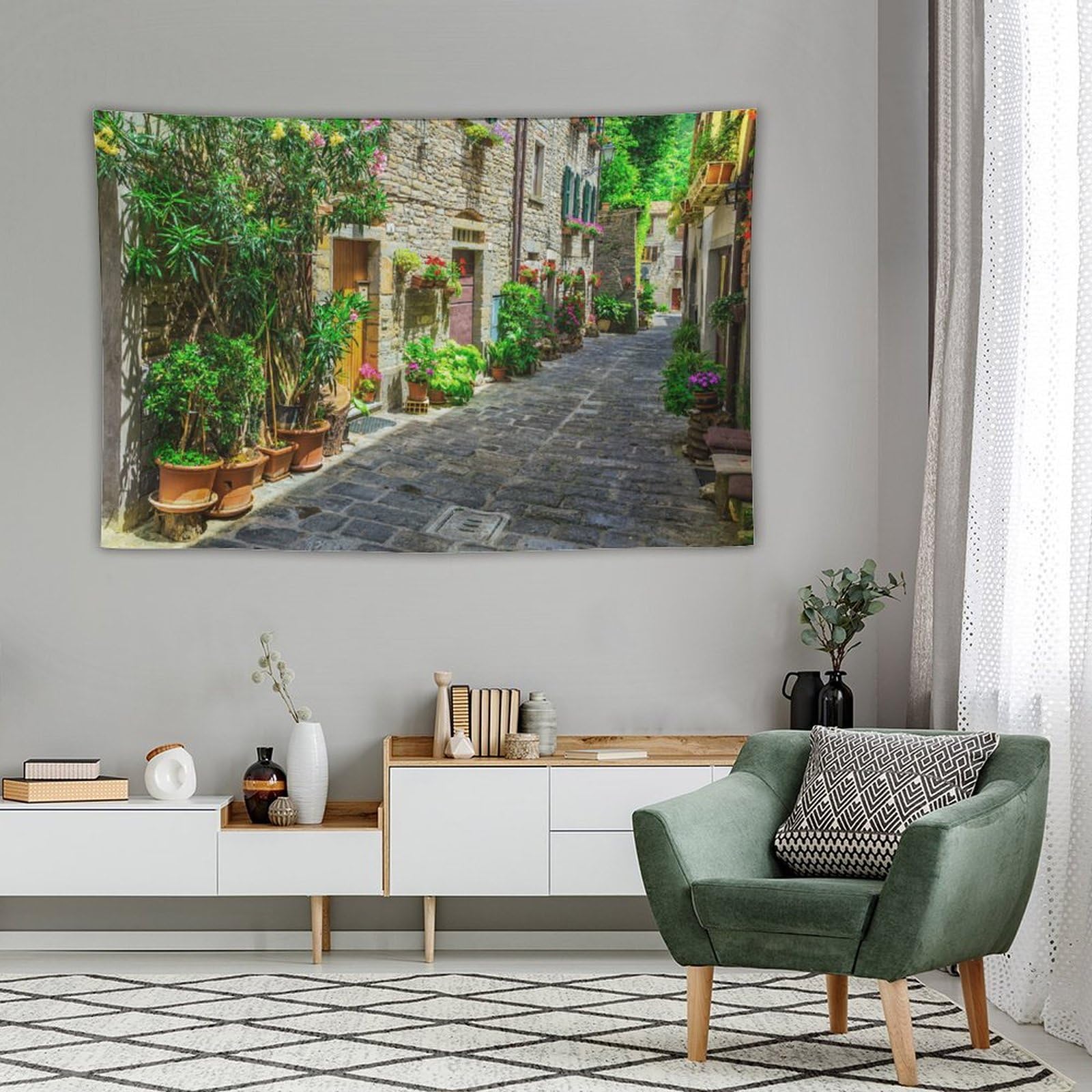 Amazon.com: ZhiRain Italy Tuscan Tapestry Wall Hanging Doorway