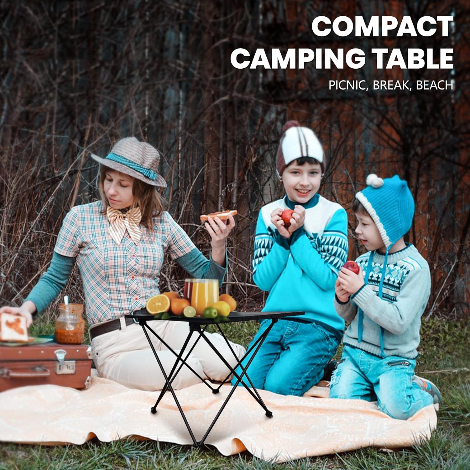 SHELTER Metal Compact Folding Camping Table With Carry Bag - Ultralight Portable Aluminum for Hiking, Picnic, BBQ, Outdoor Cooking, Travel, Beach, Black 3 SHELTER Metal Compact Folding Camping Table With Carry Bag - Ultralight Portable Aluminum for Hiking, Picnic, BBQ, Outdoor Cooking, Travel, Beach, Black - Image 3