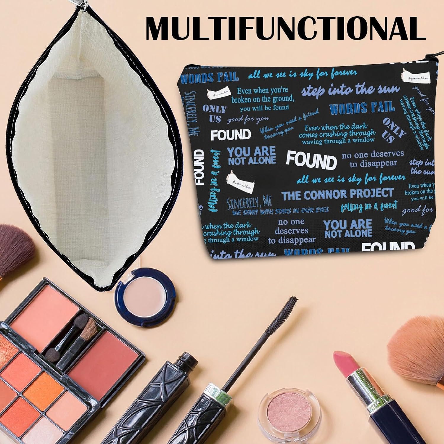 FEELMEM Dear E Hansen Musical Gift Dear Even Hansen Musical Themed Makeup Bag Musical Fans Gift image 5