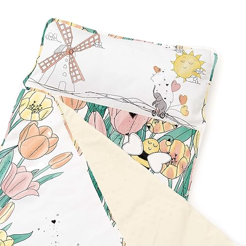 Miniatura 7 de JumpOff Jo - Tapete para siesta extra largo para niños , saco de dormir para niños con almohada extraíble y manta ultrasuave para preescolar,