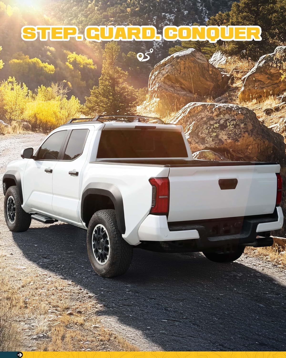 Trumgeta 2PCS EZ Side Steps Fit for 2024 2025 2026 Toyota Tacoma Double Cab/Xtra Cab Front Door Running Boards Accessories