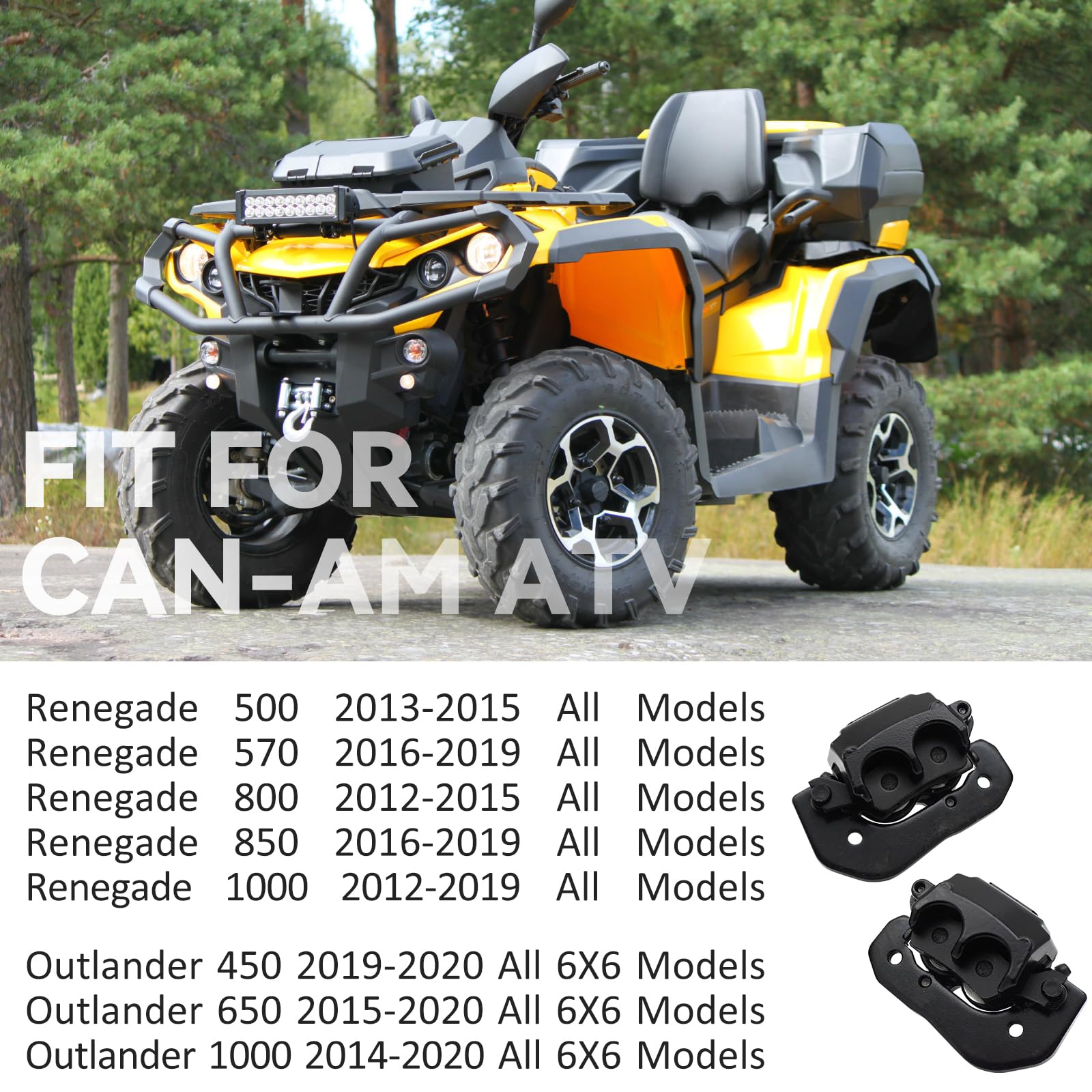 Pinzas De Freno Traseras Para Cam-Am Renegade Y Outlander – Compatibles Con Modelos 500, 570, 800, 850, 1000 (2012-2020)