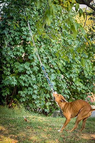 Miniatura 7 de YES4QUALITY Poste de coqueteo para perros, 2 postes de resorte duraderos con cuerda fuerte para perros, poste de señuelo resistente para perros de