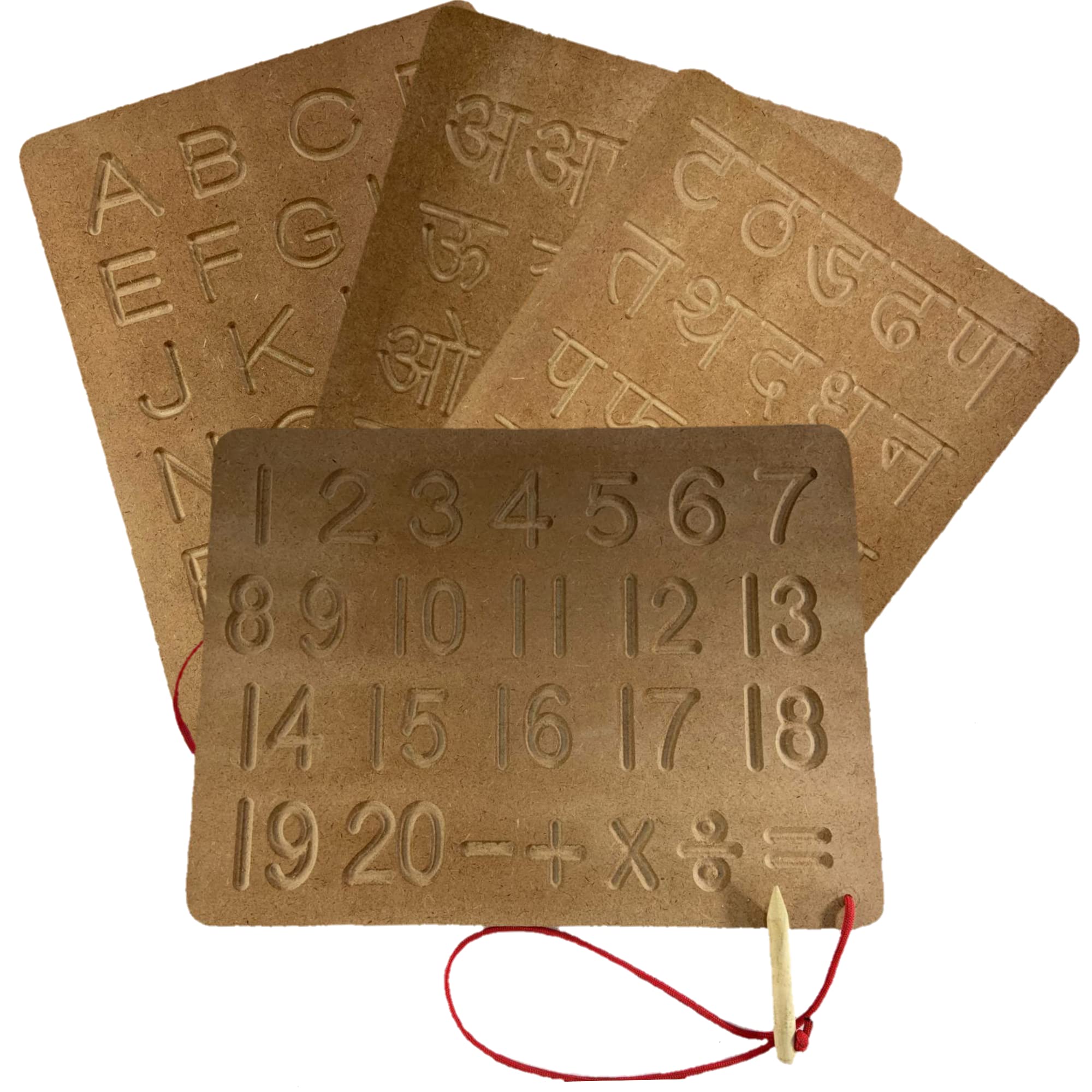 Buy OSWAAL WOOD CRAFTS Wooden Educational Writing Tracing Boards