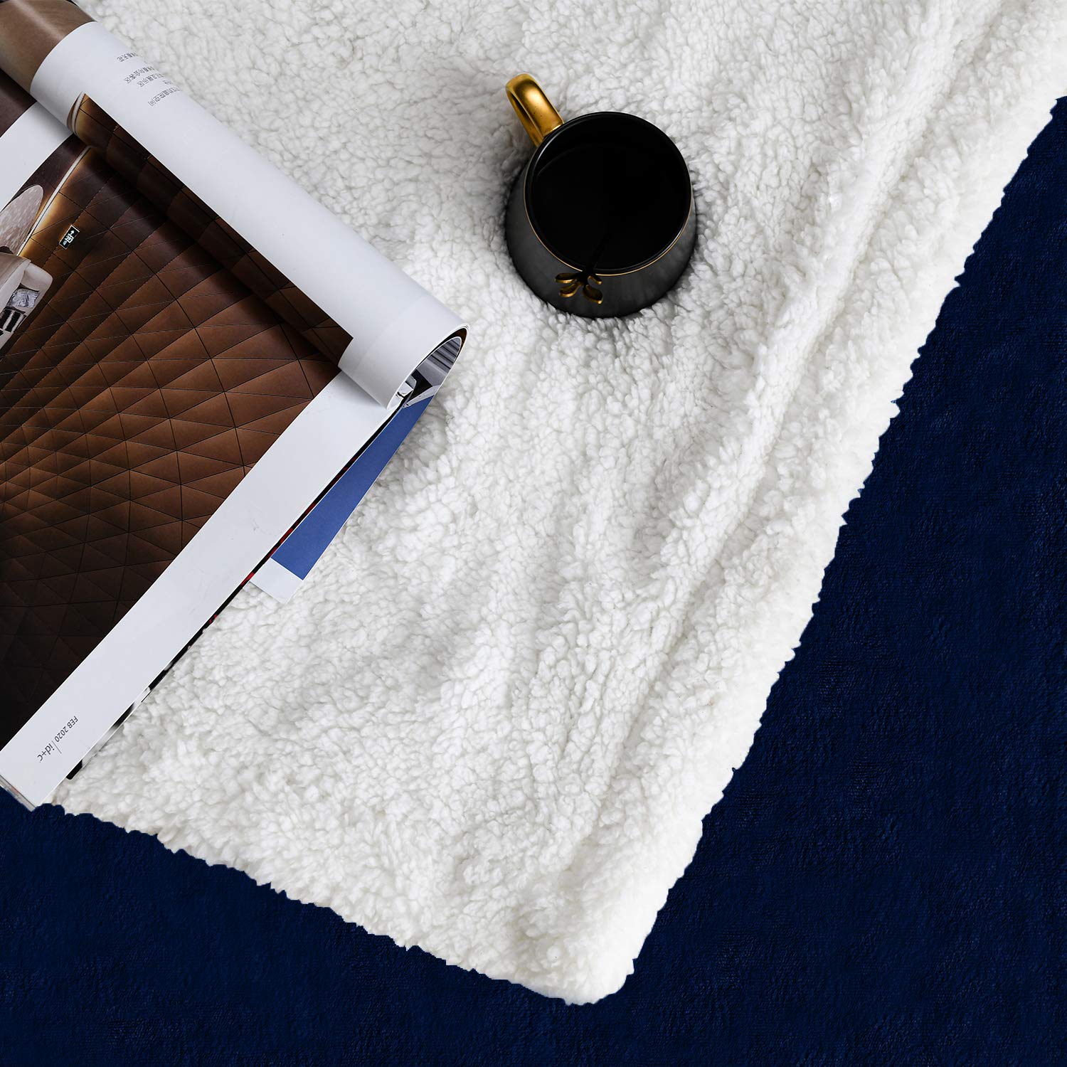Überwurfdecke Aus Sherpa-Fleece – 130x160 Cm, Doppelseitig Mit Flanell & Sherpa, Weich & Wärmend Für Sofa & Bett