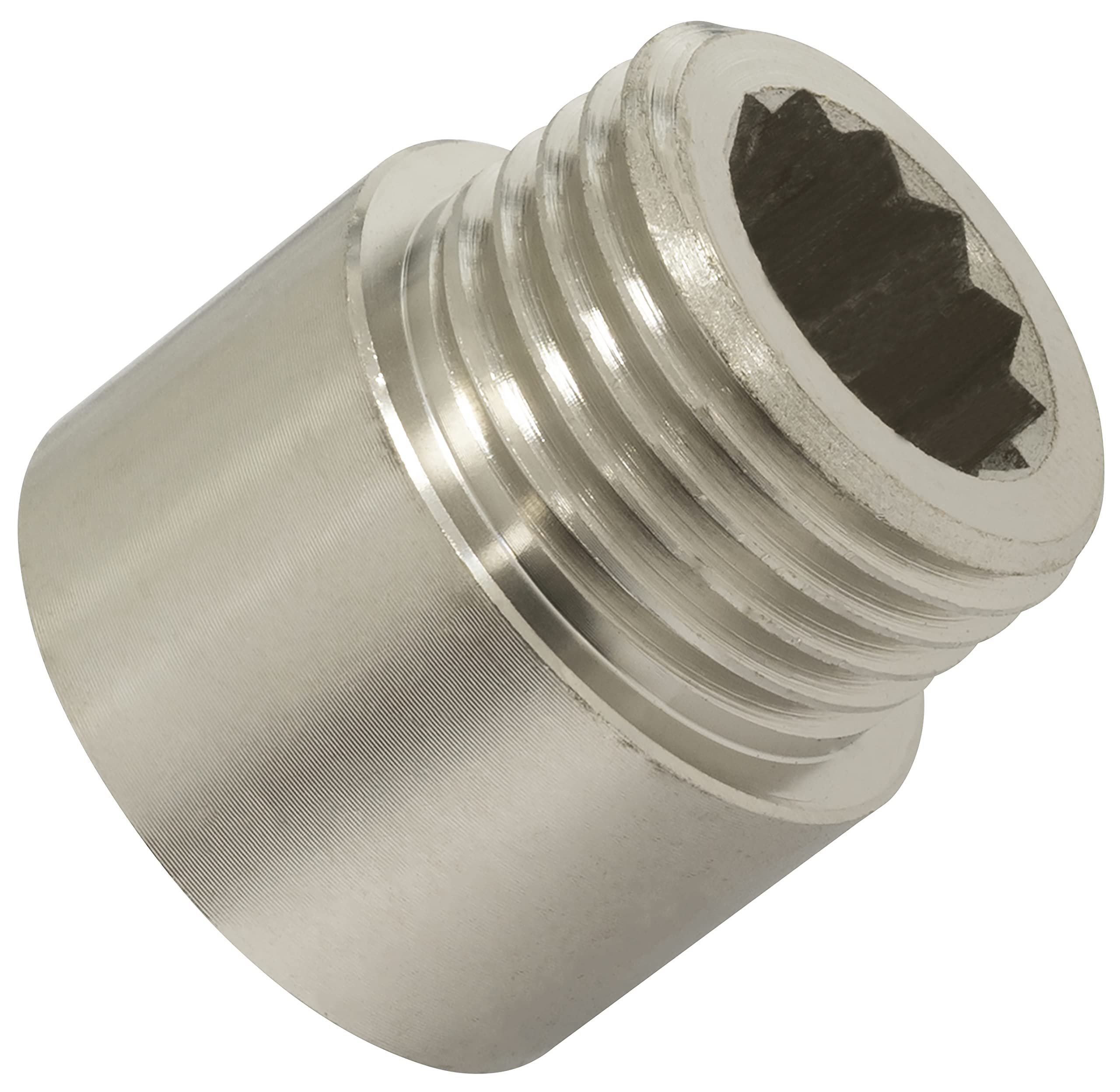 AERZETIX - Racor Prolongación de Unión Recto para Atornillar - Rosca Macho/Hembra 1/2" - Longitud 10mm - en Metal — view 10