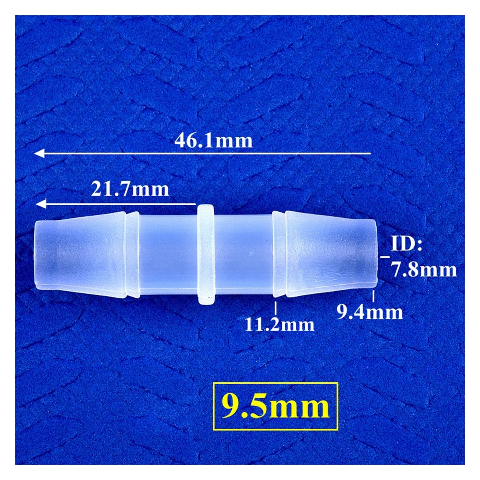 Connecteurs directs en plastique PP de 1,6 à 15,8 mm pour aquarium, pompe à air, aérateur, tuyau, pagode, raccords de tuyaux d'eau, 5 à 200 pièces (9,5 x 9,5 mm, 200 pièces)