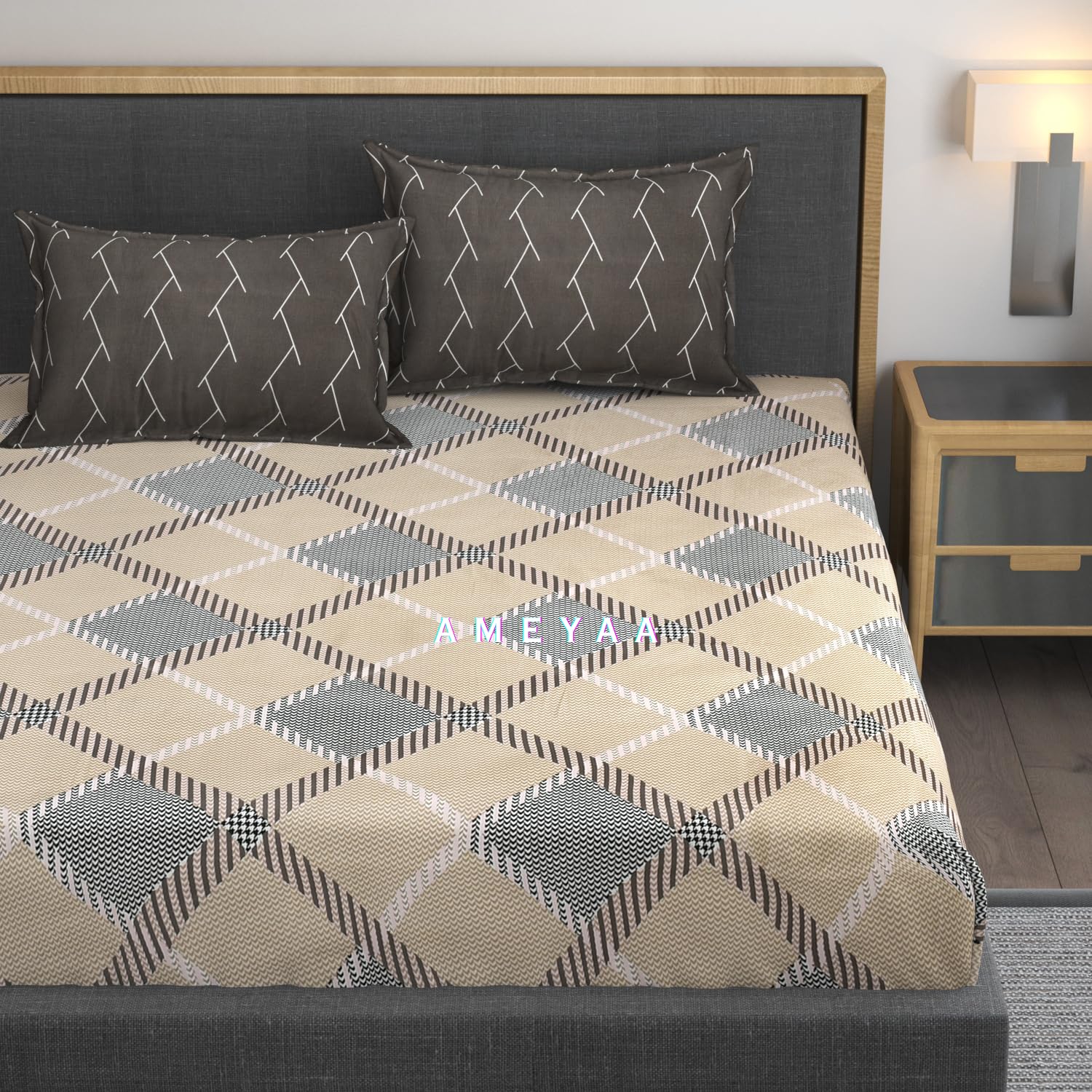 King Size Fitted Bedsheet - Premium Cotton Feel -20