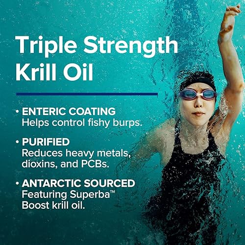 Miniatura 10 de GNC Triple Strength Krill Oil Mini 60 cápsulas blandas para unirse piel ojos y salud del corazón