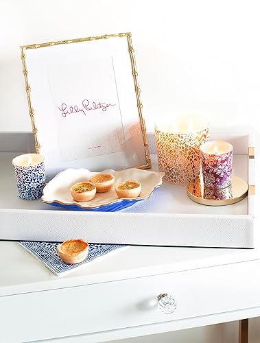 Miniatura 5 de Lilly Pulitzer Juego de 2 platos de cerámica para aperitivo de concha marina de 6 pulgadas, platos únicos para cocina del hogar, conchas azules y