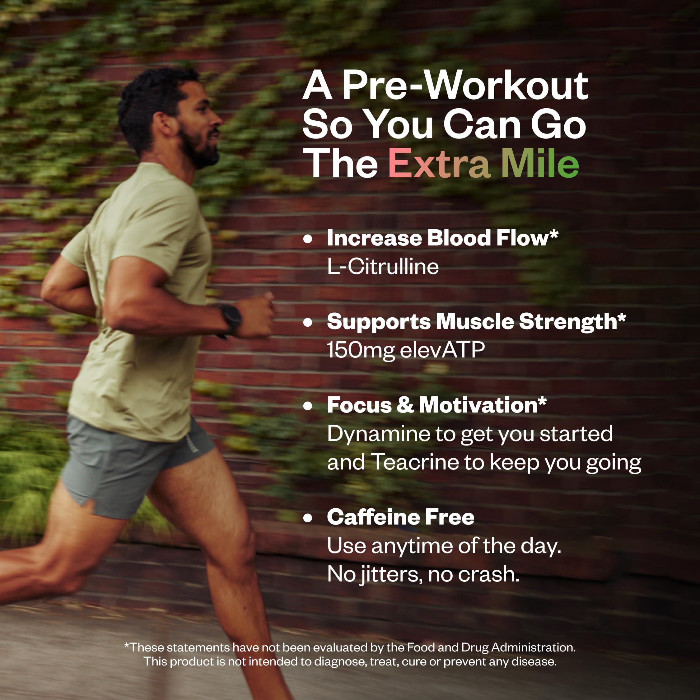RNWY Extra Mile Caffeine Free Pre Workout Powder, 6g L-Citrulline, Sugar Free, Stimulant Free, with Dynamine™ and TeaCrine® for Endurance and Focus, 21 Servings (Sour Watermelon) — Amazon image 3