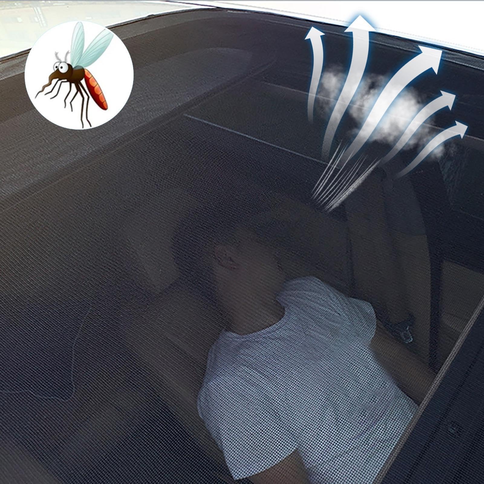 Magnetischer Auto Schiebedach Sonnenschutz - 105x70cm Oberlicht Abdeckung Netz, atmungsaktive Dachabdeckung | UV Schutz Sonnenblende für SUV Auto Dach Fenster Schiebedach Schutzabdeckung, magnetische