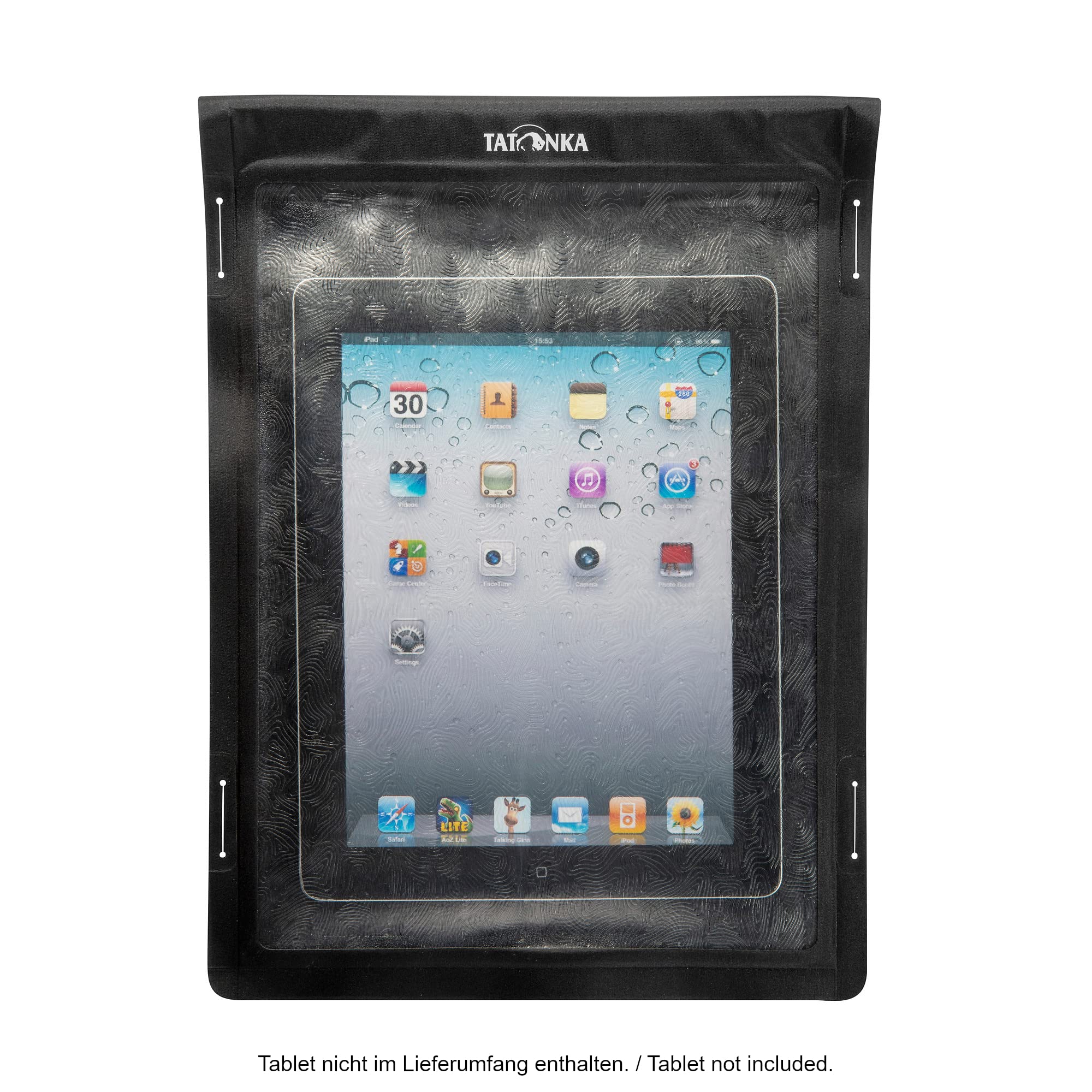 Tatonka WP Dry Bag A4 - wodoszczelne etui na tablet z okienkiem do obsługi ekranów dotykowych - wodoodporne zgodnie ze standardem IPX7-37,5 x 27,5 cm (czarne)