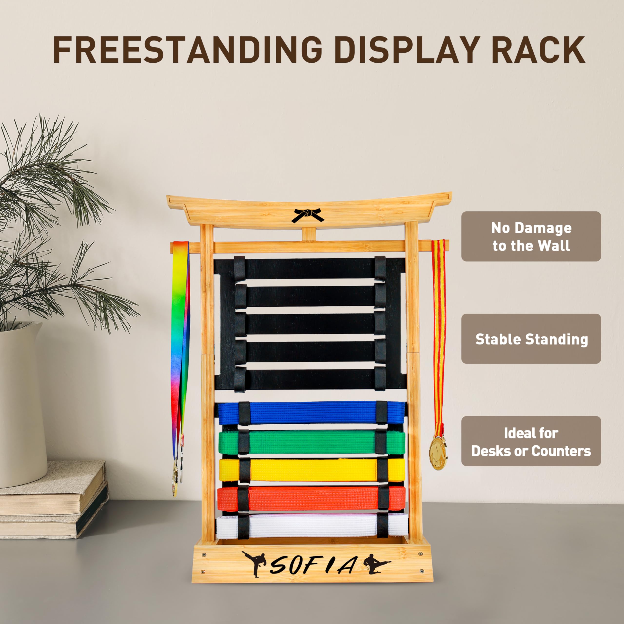 Single Karate Belt Racks SINGLE BELT DISPLAY