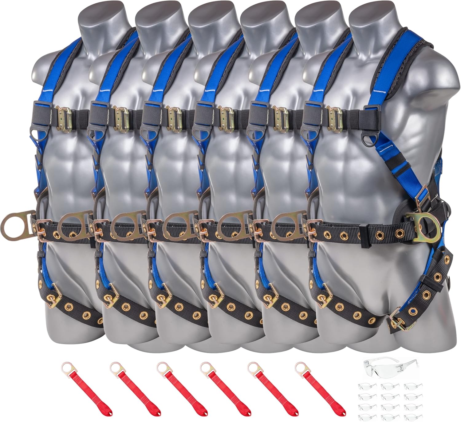 Palmer Safety 6 Pack Hammerhead 5pt Safety Harness w/Free Accessories