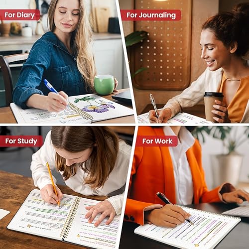 Miniatura 7 de Taja Cuaderno de puntos en espiral, cuadernos de 8.5 x 11 pulgadas para trabajo, diario grande A4 para mujeres y hombres, diario de puntos con