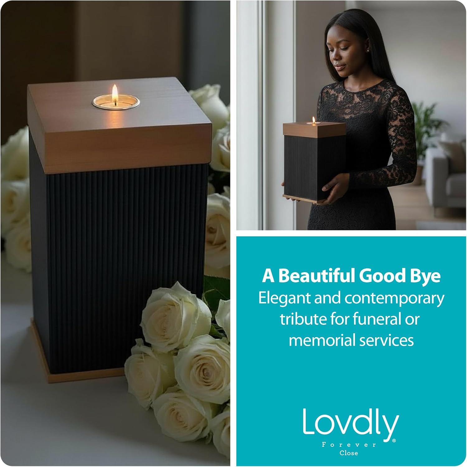 Cremation Urn for Human Ashes | Keepsake Urns for Adult Ashes | Decorative Urn Made from Premium Wood (Wood, Large Memoria Urn) - Image 6