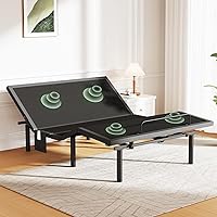 Marsail MS01-1 Queen Adjustable Bed Base: Massage, 4 USB Ports, Nightlight, Wireless Remote, 4 Heights, 750lbs - 4.6/5 Stars