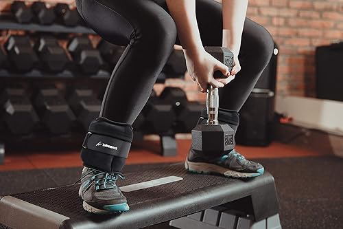 Miniatura 7 de Pesas de tobillo ajustables de 1-51012 libras, pesas para piernas para hombres y mujeres, pesas de muñeca y tobillo para terapia física, yoga,