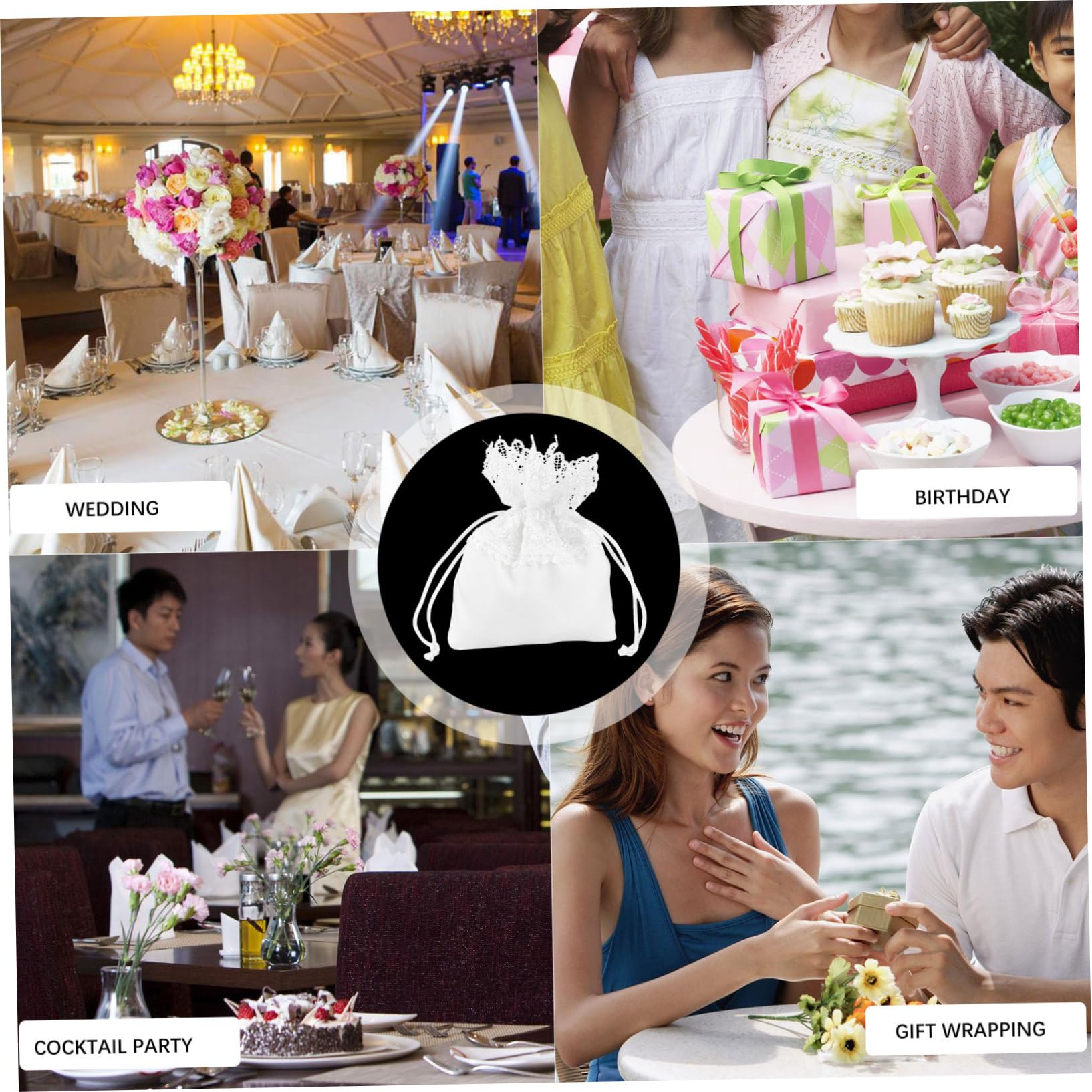 Alipis 18piezas Bolsas De Para Bodas Elegantes Bolsitas De Organza Para Dulces Empaque Creativo Para Fiestas y Celebraciones