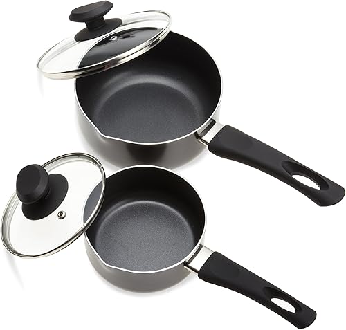 Miniatura 2 de Ecolution Sin PFOA, vidrio templado, tapas ventiladas al vapor, antiadherentes, juego de utensilios de cocina de 8 piezas, color gris