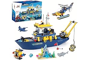 City Ocean Exploration Ship Lego Set for Kids