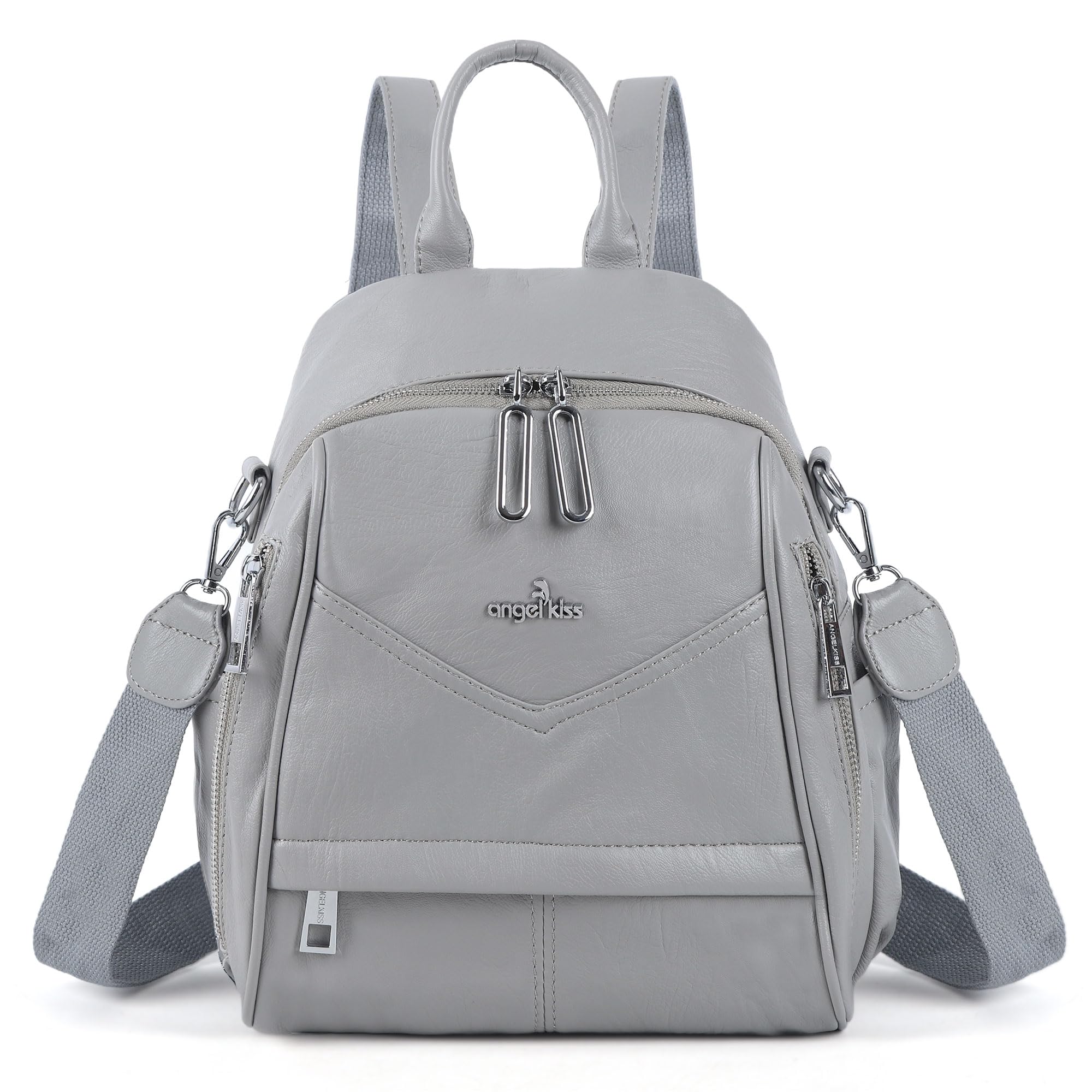 Angel Kiss Kleine Rucksack-Handtasche für Damen, weiches Leder, geräumige Rucksäcke, Designer-Schulterrucksack, modische Handtasche