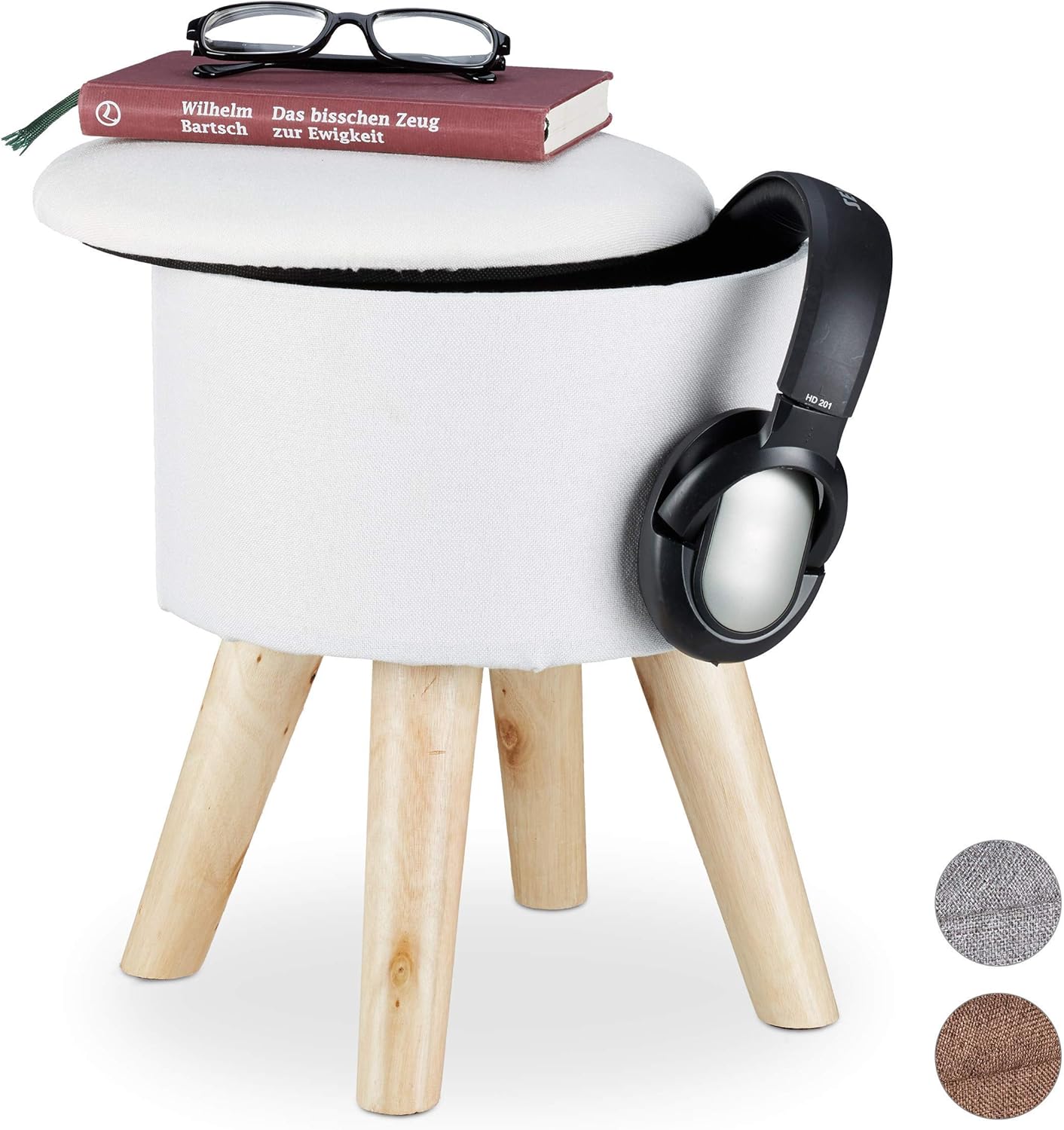 sgabello a piede per comodino con maniglia