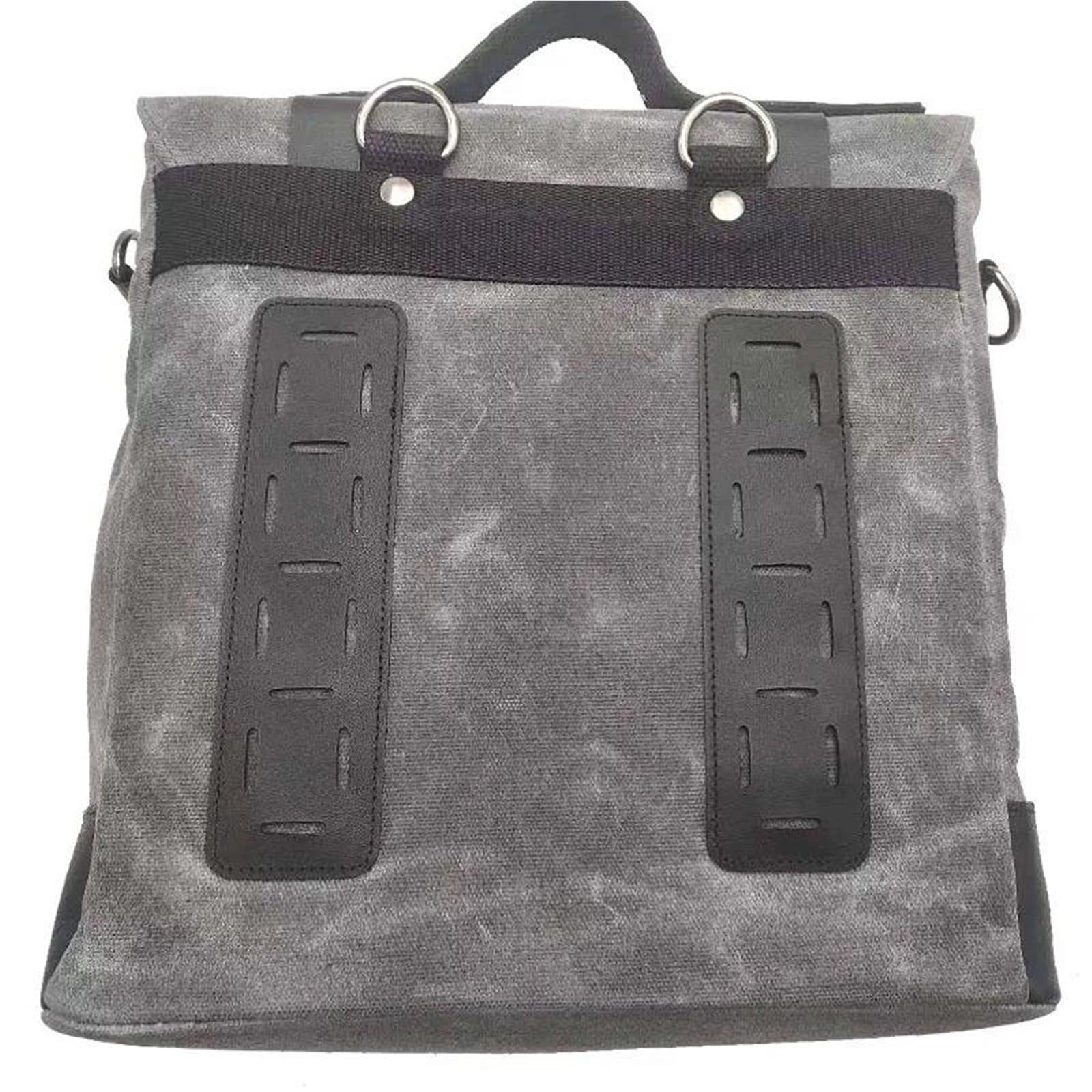 Reisebeutel Motorrad-Vintage-Seitentasche Für Fahrer, Hängetasche, Brigade-Seitensatteltasche, Kuriertasche, Reisegepäcktasche(Grey)