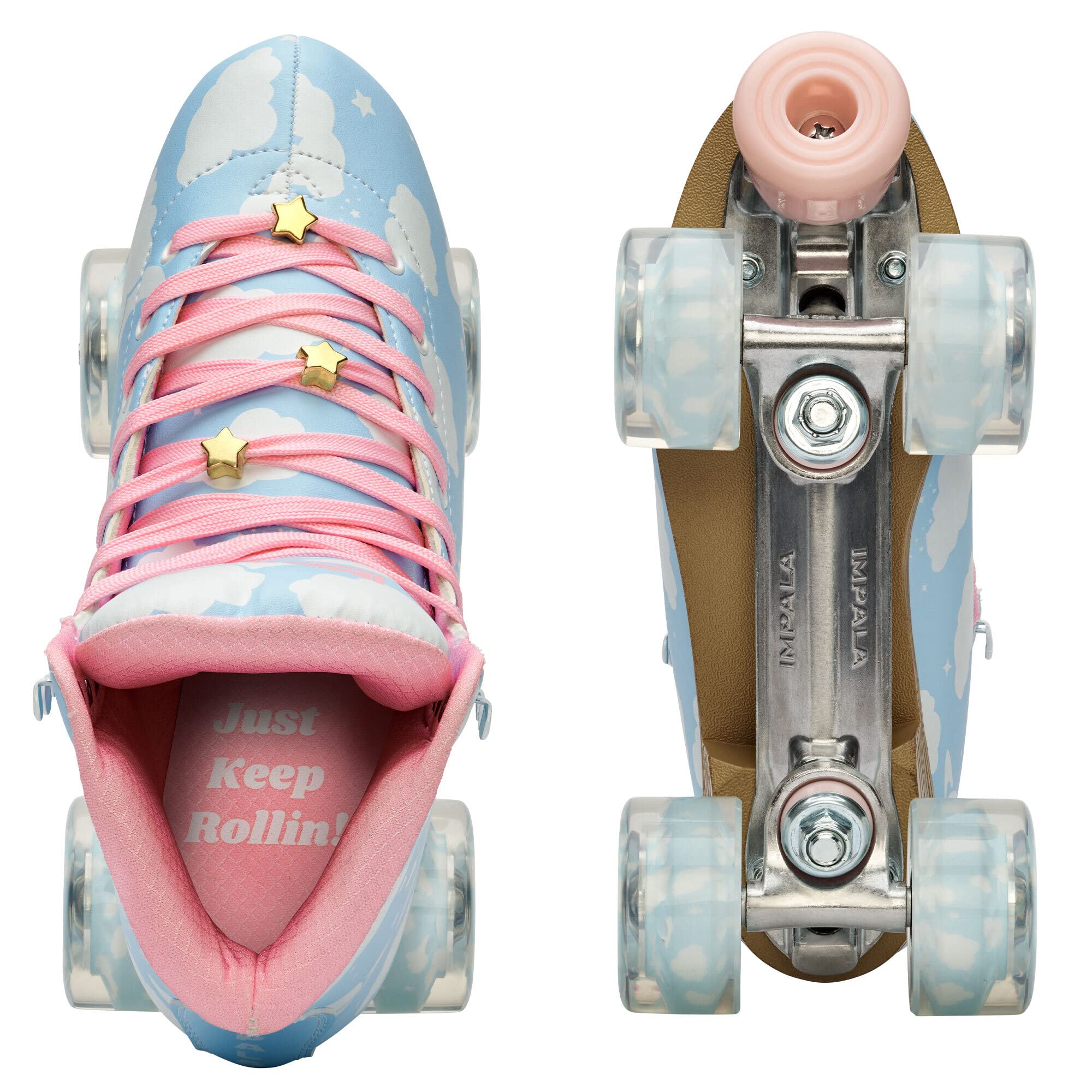 Impala Rollerskates Girl's Impala Quad Skate (Big Kid/Adult) Starbright 5 (US Men's 3, Women's 5) M