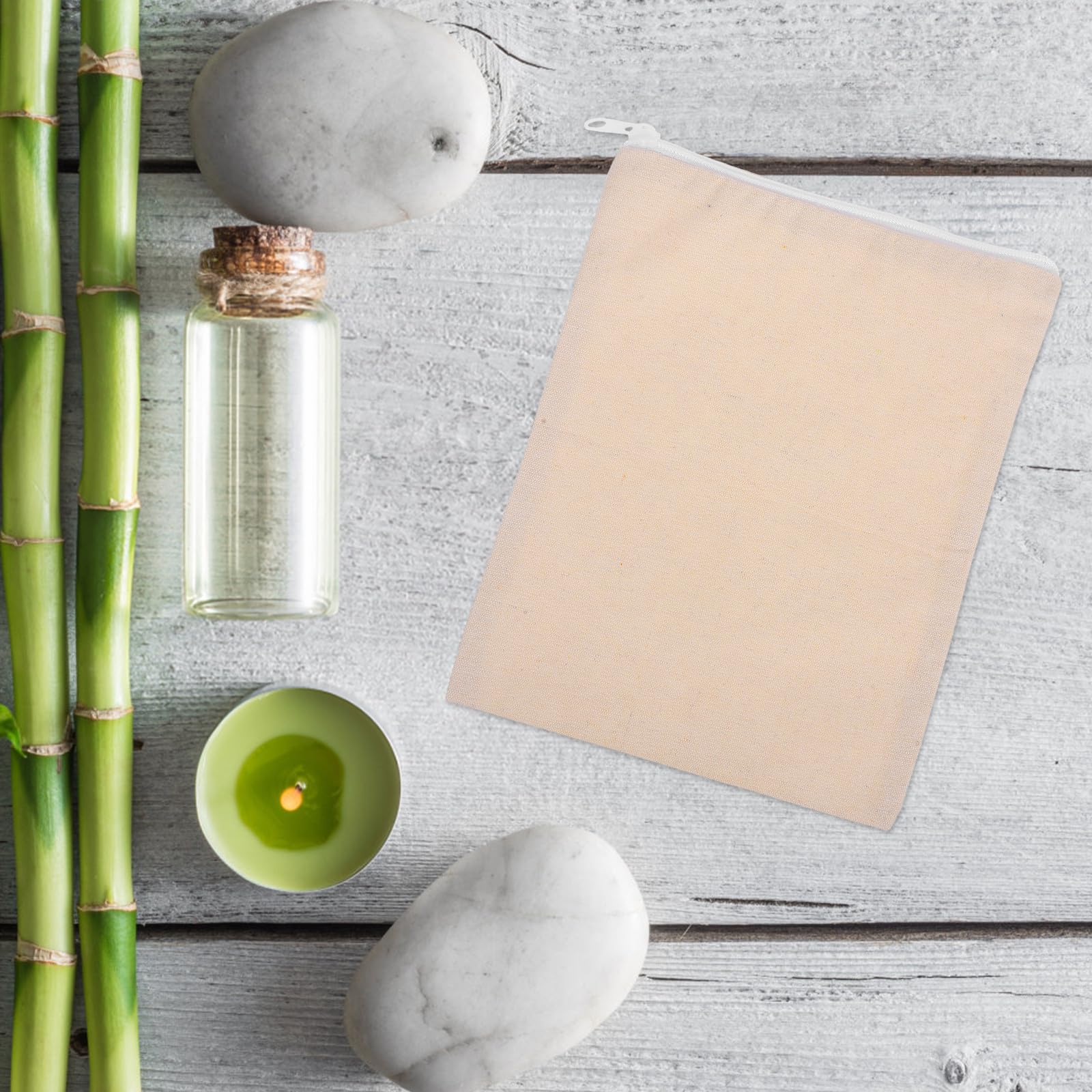 SHERCHPRY Borsa in Cotone Bianco per Terapia Termica Portatile Coulisse, Sacchetto per Sale per Alleviare e Affaticamento, per Routine Benessere