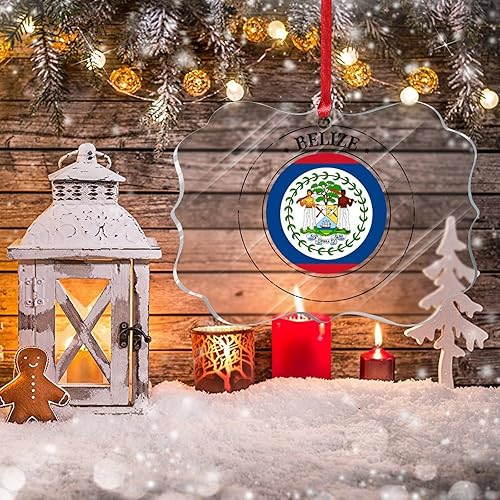 Vista 78 de Bandera de Curazao - Adorno para árbol de Navidad, bandera nacional, decoración de árbol de Navidad de Curazao, recuerdo acrílico, adorno colgante