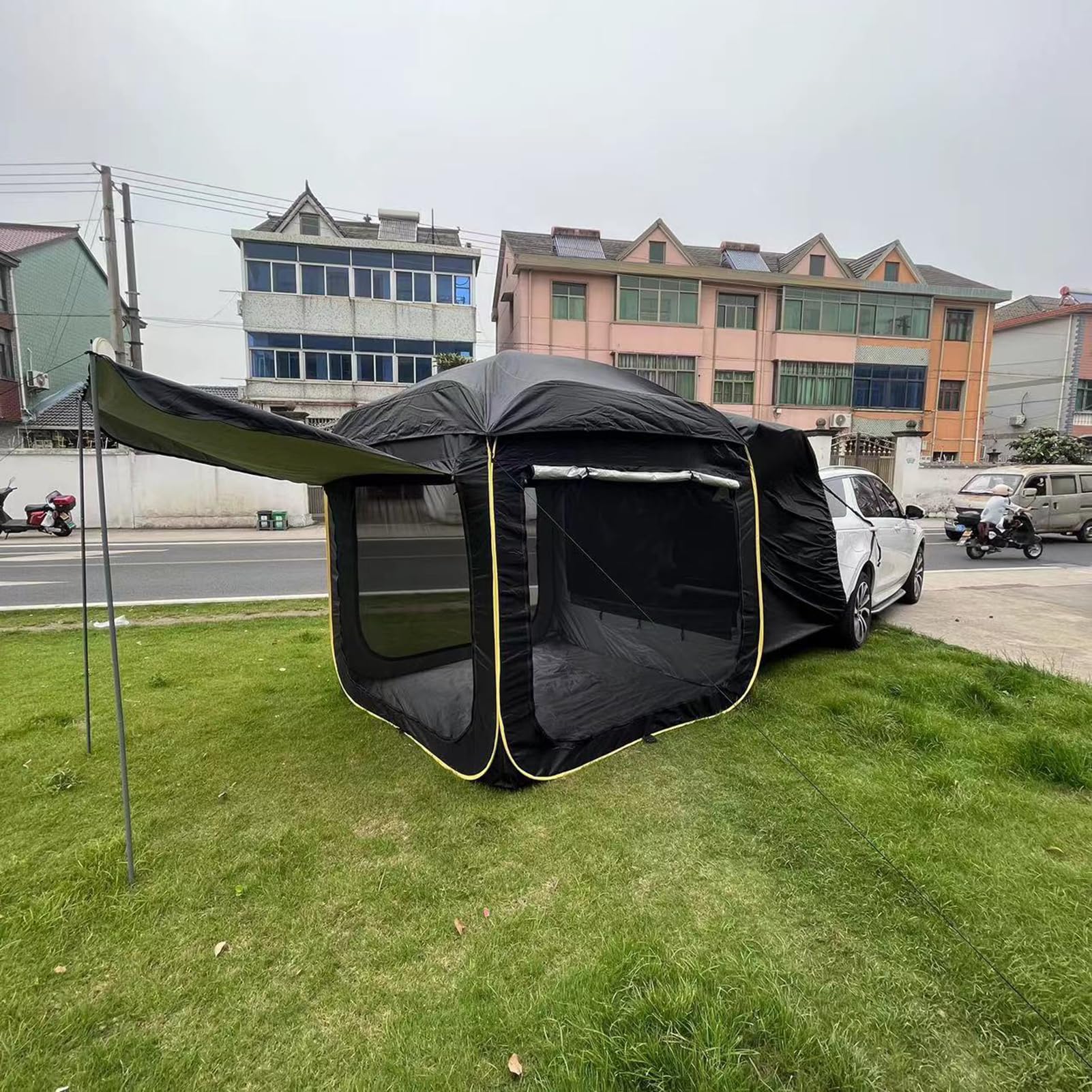 Tienda de Campaña SUV, Tienda de Camping para Coche Capacidad de hasta 5-8, Capa Coche Toldo con Mosquitera, Tienda Montada en Vehículo para Camping Senderismo Viajes