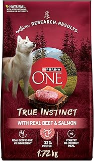 Purina ONE True Instinct High Protein Dry Dog Food, Beef & Salmon - 1.72 kg Bag
