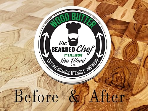 Miniatura 2 de The Bearded Chef - Mantequilla de madera - 2 onzas líquidas - Tablas de cortar - Bloques de carnicero - Fabricado en los Estados Unidos