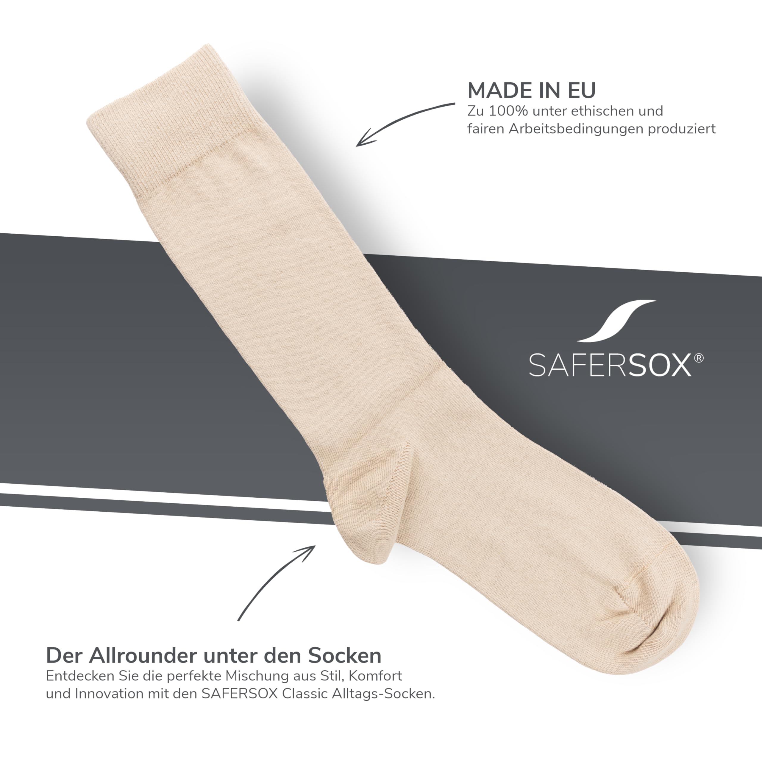 Safersox calzini da uomo e donna per ufficio, safari e outdoor – con protezione antizanzare