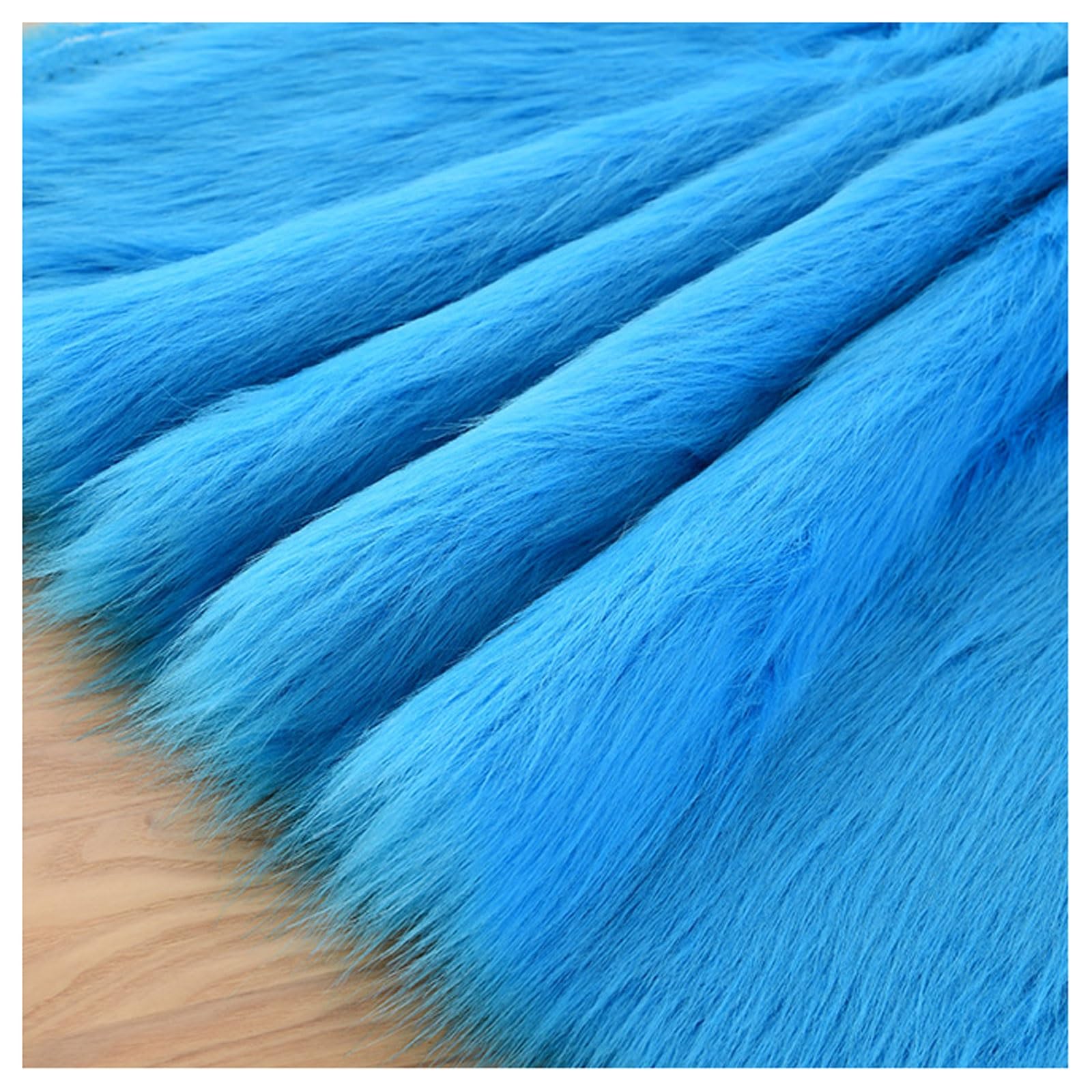 Long Pile Faux Fur Fabric, Fluffy Decorative Fake Fur Material, 5cm Soft Plush Faux Imitation Fur Material For Fancy Dressed, Costume, Cosplay, Gnome Beards, Art Crafts, Fursuit, 50x50cm(Color:Light b