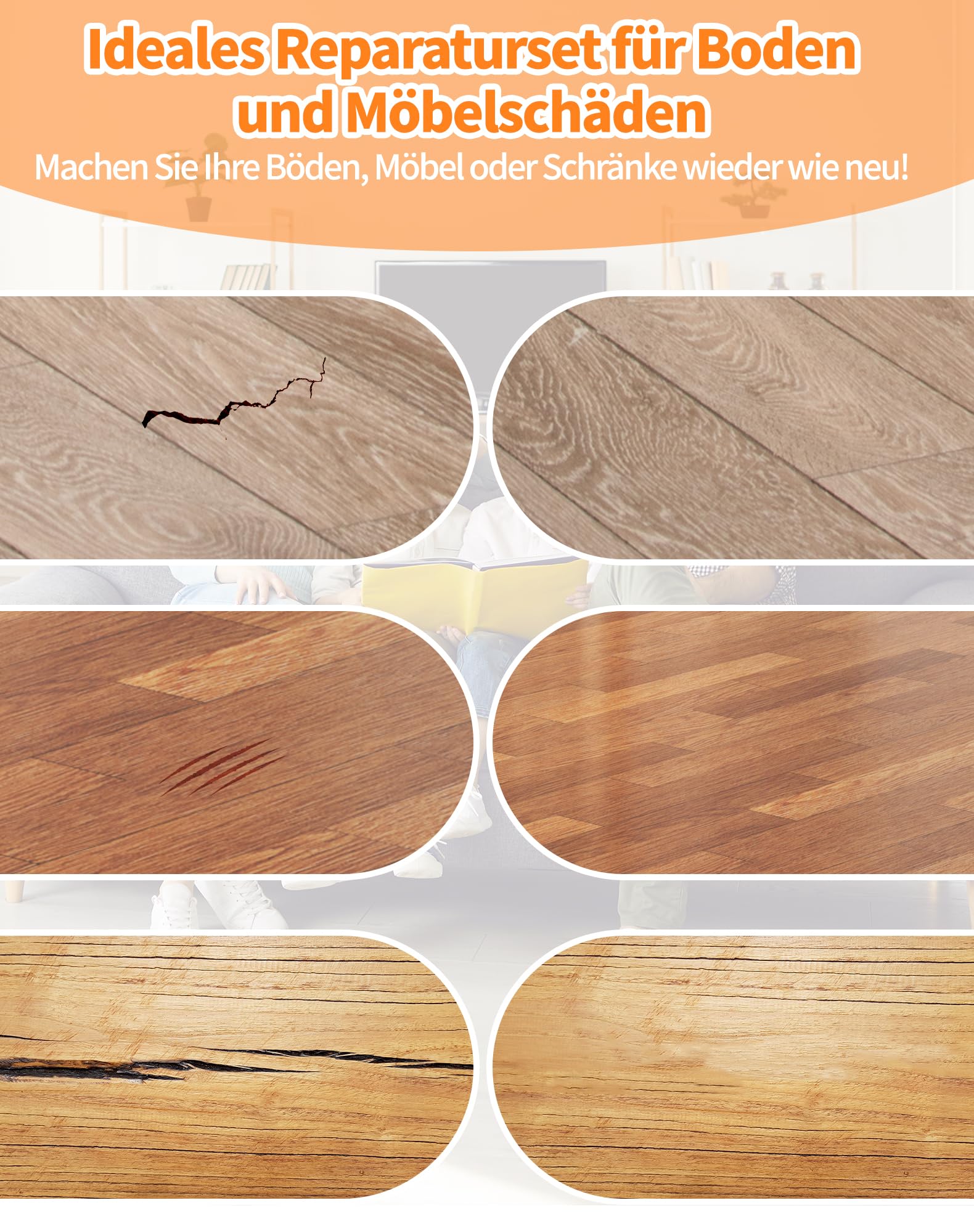 Hartwachs Reparaturset, Laminat Reparatur Hartwachs Produktbild-Vorschau 9