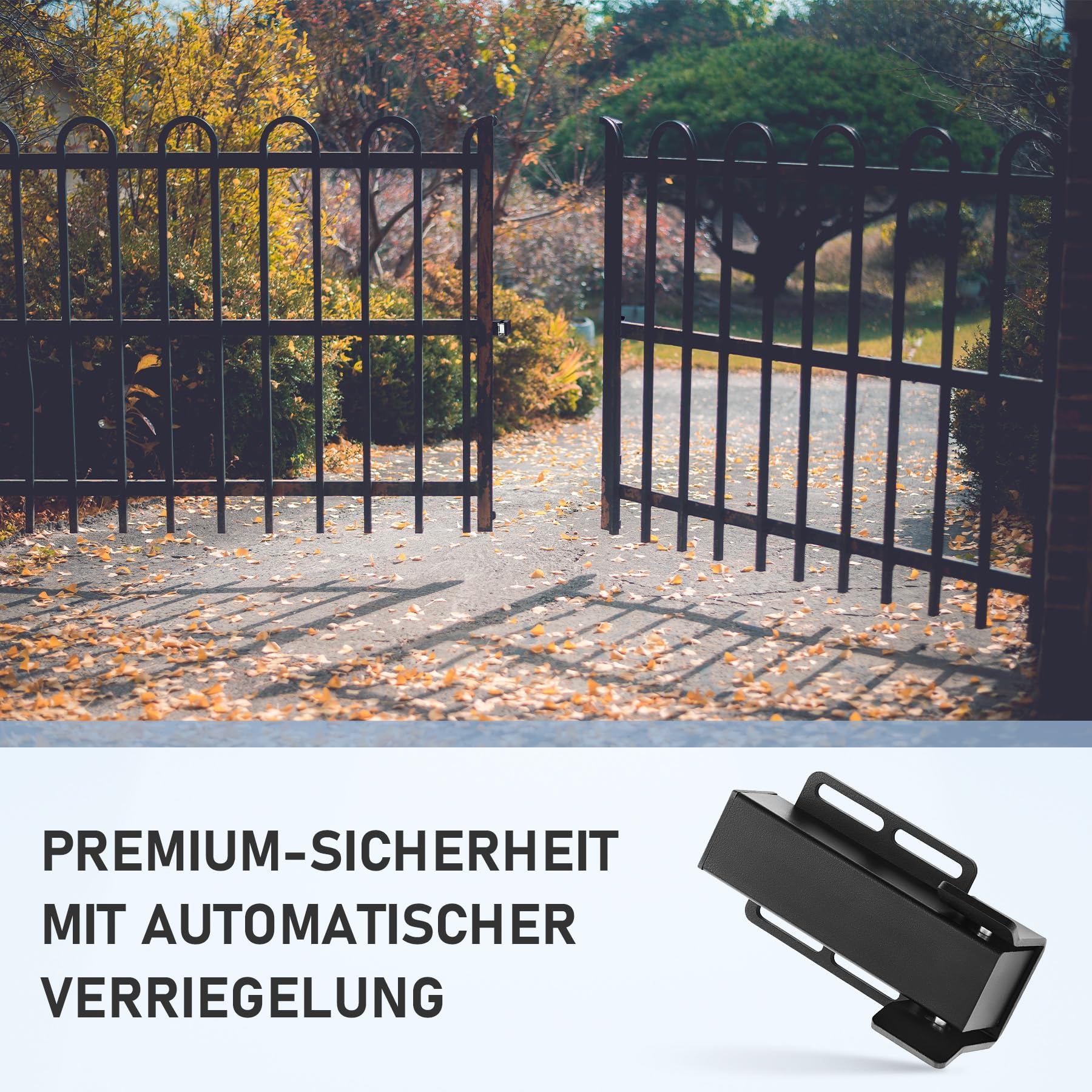 CO-Z Smartes Hoftorschloss für Drehtorantrieb Flügeltorantrieb, Schlüsselloses ET24 Funk-Sicherheitstorschloss für den Außenbereich, Elektrische Türverriegelung, Zugangskontrolle Sicherheitsschloss