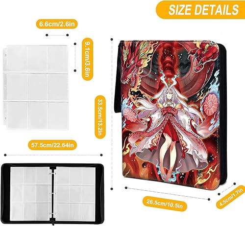 Miniatura 2 de Trading Ygo - Carpeta de tarjetas, se adapta a 900 tarjetas coleccionista de tarjetas, con 50 fundas extraíbles, juguetes regalos para niños y niñas