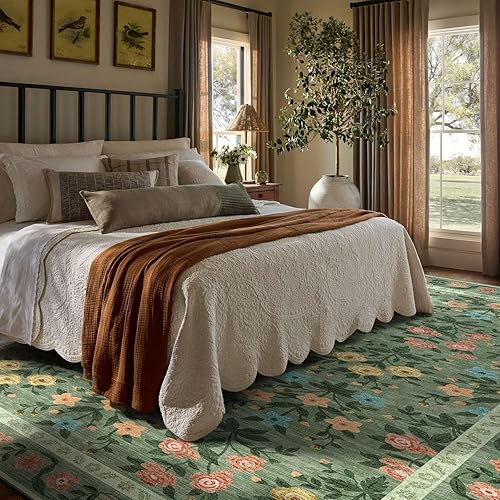 Miniatura 42 de Alfombra de entrada bohemia vintage de 2 x 3 pulgadas, alfombra de entrada pequeña, antideslizante, lavable, tapete para puerta de interior, tapete