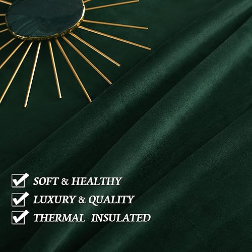 Miniatura 5 de RYB HOME Cortinas de terciopelo súper lujosas con diseño de bolsillo para barra, cortinas de privacidad con aislamiento térmico para oscurecer