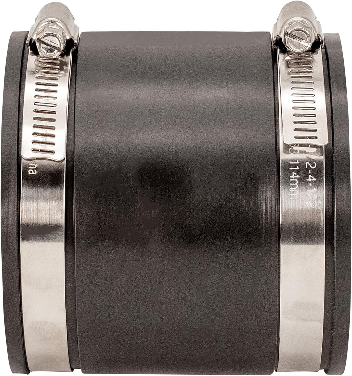 Fernco P1056-3/250 3-in. x 2.5-in. Cast Iron, Plastic and Steel Pipe Flexible Reducer Coupling Connector Adapter in Black