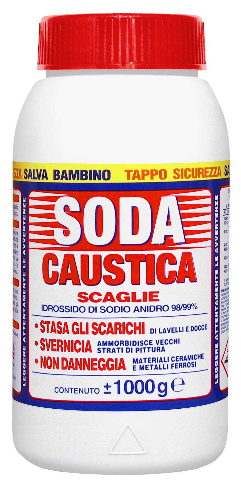 12 unidades de soda cáustica a escaleras 1 kg