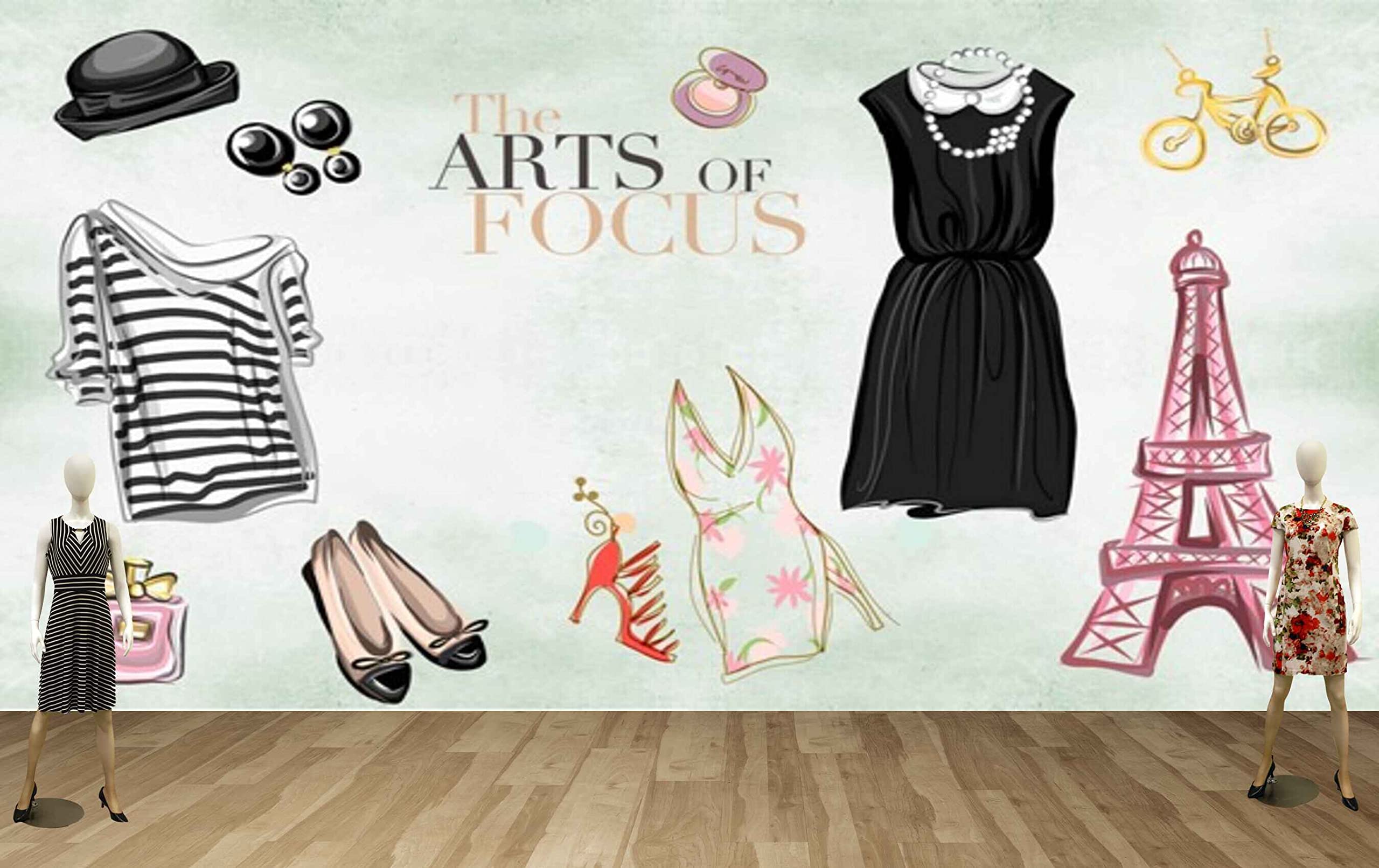 fashion dress wallpaper Mystic Walls MWZ3560 Clothes Art Focus HD 3D for Fashion Boutique[5 ft x 4 ft] / [152 cm x 122 cm] Home Improvement Pants Size:38 S 20250418PRICEINCREASE Jacquard Dresses – Peruvian They are also great