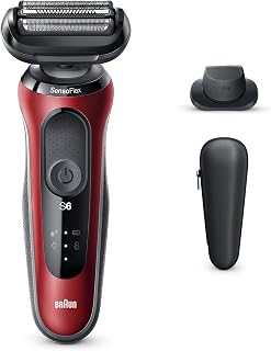Braun Series 6 60-R1200s Máquina de afeitar de láminas Recortadora Rojo