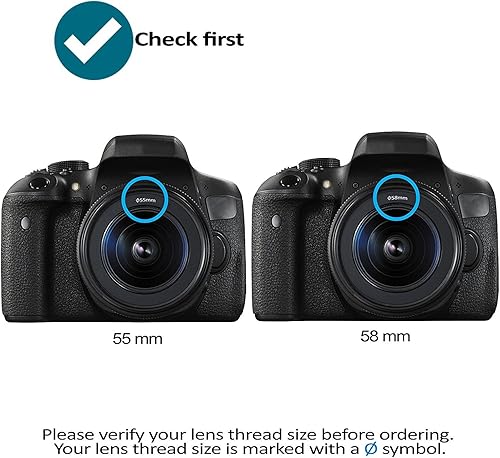 Miniatura 2 de Parasol digital con lente de flor de tulipán de 2.165 in y 2.283 in para Nikon D3500, D5600, D3400 cámara DSLR con Nikon 0.709-2.165 in f3.5-5.6G VR